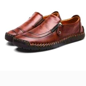 Fashion MENS LEATHER SLIP-ON LOAFERS